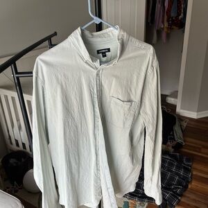 Express Light Gray Casual Button Down Shirt